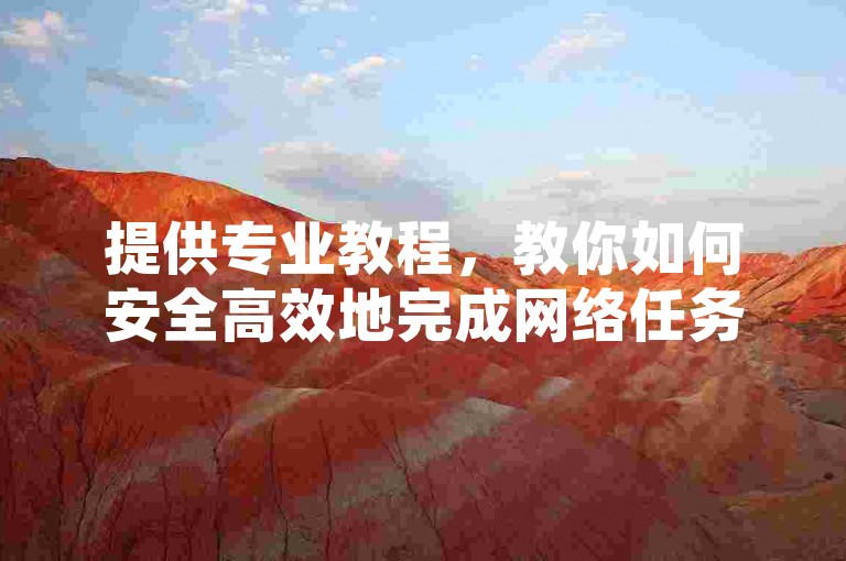 提供专业教程，教你如何安全高效地完成网络任务。