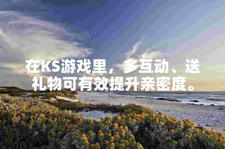 在KS游戏里，多互动、送礼物可有效提升亲密度。
