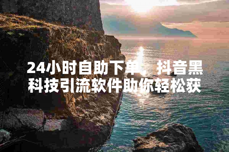 24小时自助下单，抖音黑科技引流软件助你轻松获客。