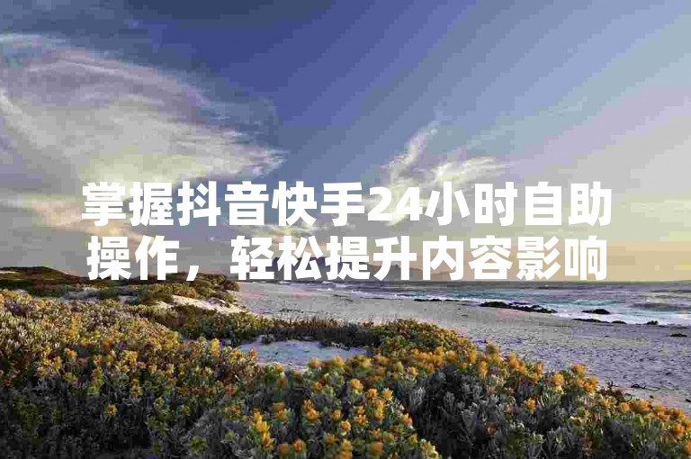 掌握抖音快手24小时自助操作，轻松提升内容影响力。