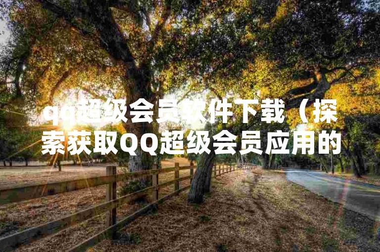 qq超级会员软件下载（探索获取QQ超级会员应用的途径）。