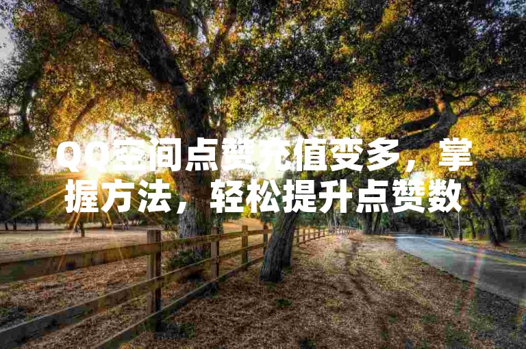 QQ空间点赞充值变多，掌握方法，轻松提升点赞数量。