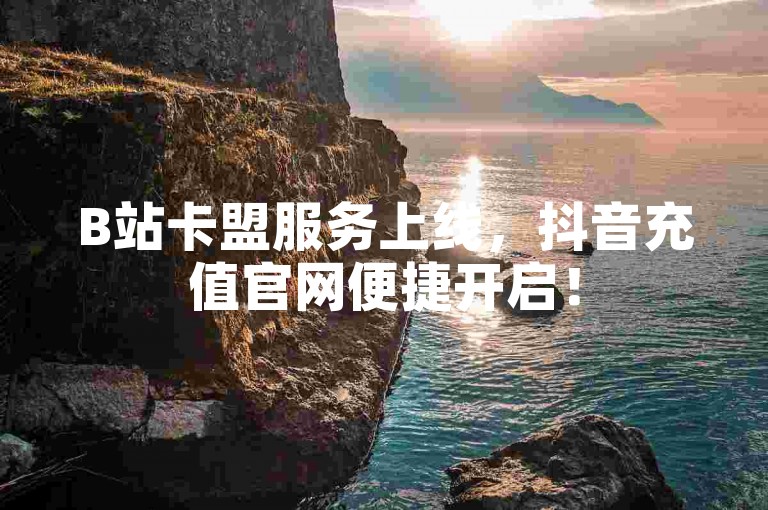 B站卡盟服务上线，抖音充值官网便捷开启！