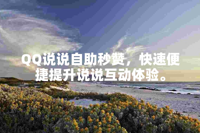 QQ说说自助秒赞，快速便捷提升说说互动体验。
