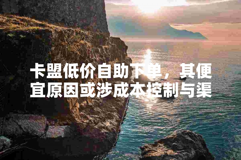 卡盟低价自助下单，其便宜原因或涉成本控制与渠道优势。