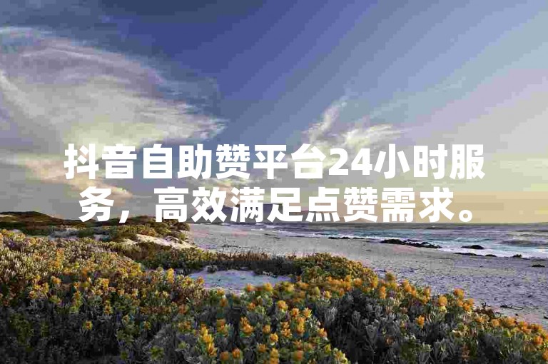 抖音自助赞平台24小时服务，高效满足点赞需求。