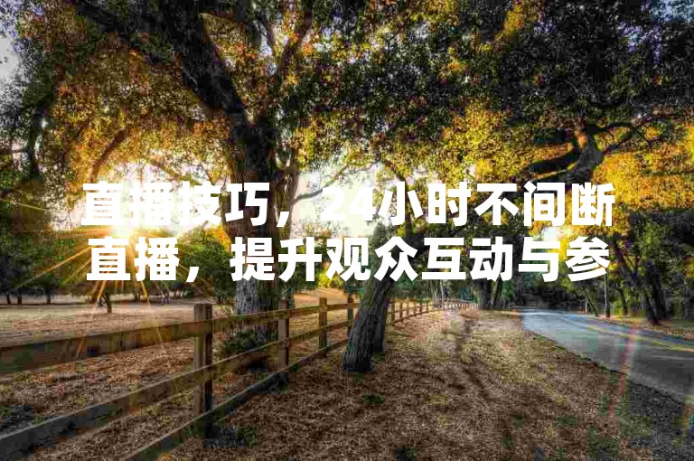 直播技巧，24小时不间断直播，提升观众互动与参与度。