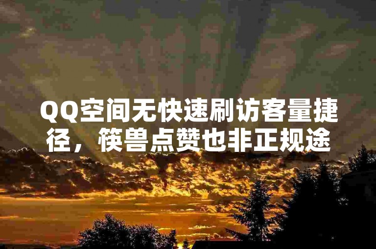 QQ空间无快速刷访客量捷径，筷兽点赞也非正规途径。