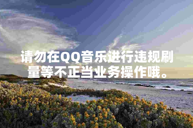 请勿在QQ音乐进行违规刷量等不正当业务操作哦。