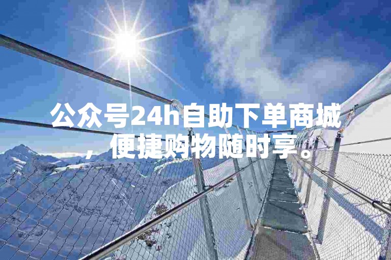 公众号24h自助下单商城，便捷购物随时享。