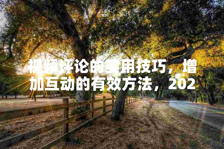视频评论的实用技巧，增加互动的有效方法，2025必备！