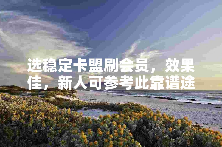 选稳定卡盟刷会员，效果佳，新人可参考此靠谱途径！