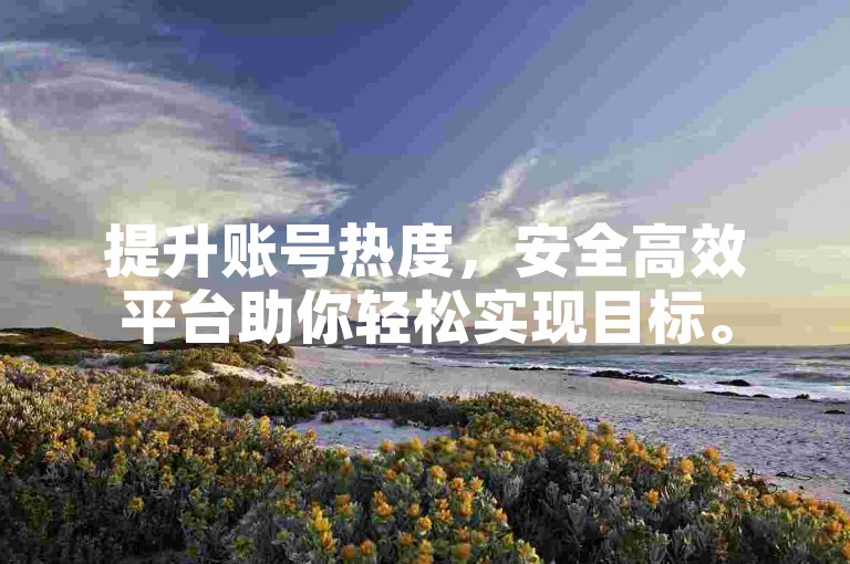 提升账号热度，安全高效平台助你轻松实现目标。