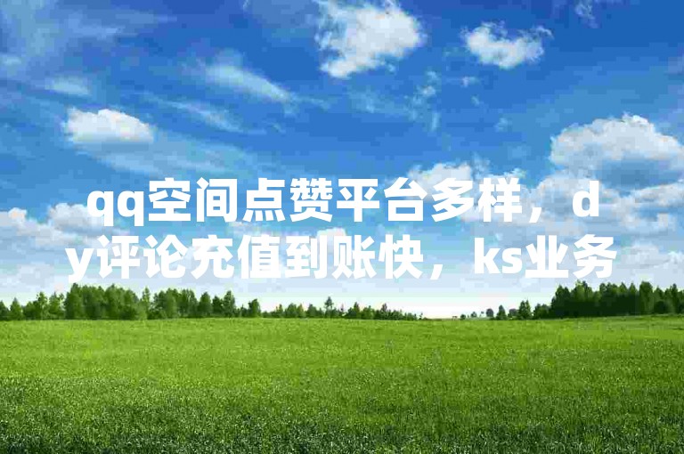 qq空间点赞平台多样，dy评论充值到账快，ks业务可自助下单。