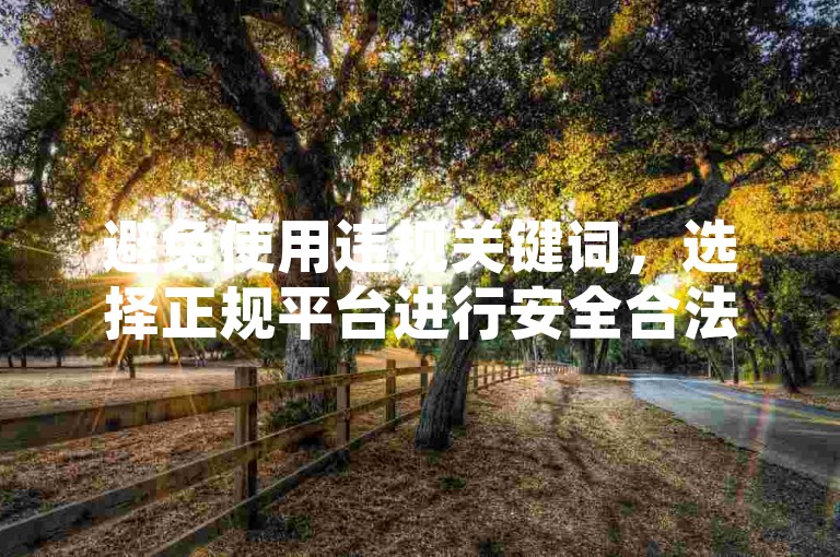 避免使用违规关键词，选择正规平台进行安全合法的业务操作。