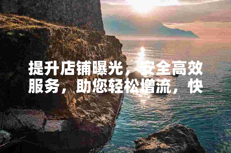 提升店铺曝光，安全高效服务，助您轻松增流，快速接单无忧。