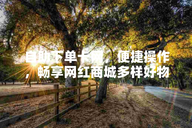 自助下单卡网，便捷操作，畅享网红商城多样好物。