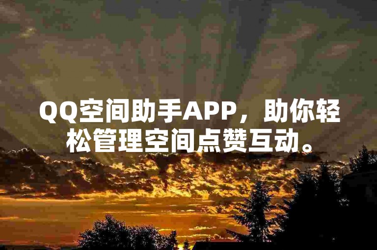QQ空间助手APP，助你轻松管理空间点赞互动。