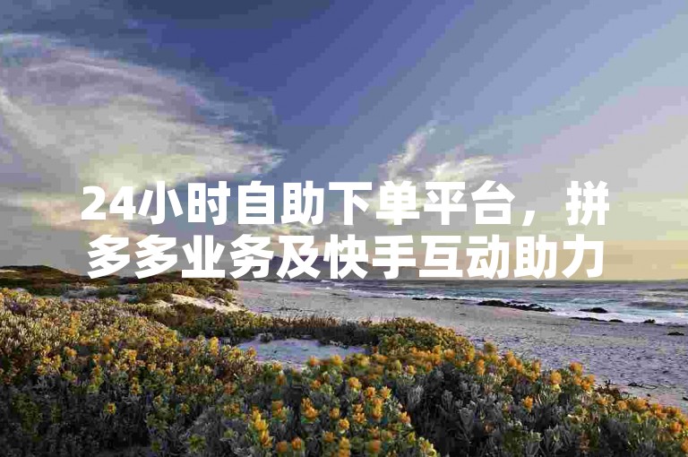 24小时自助下单平台，拼多多业务及快手互动助力服务