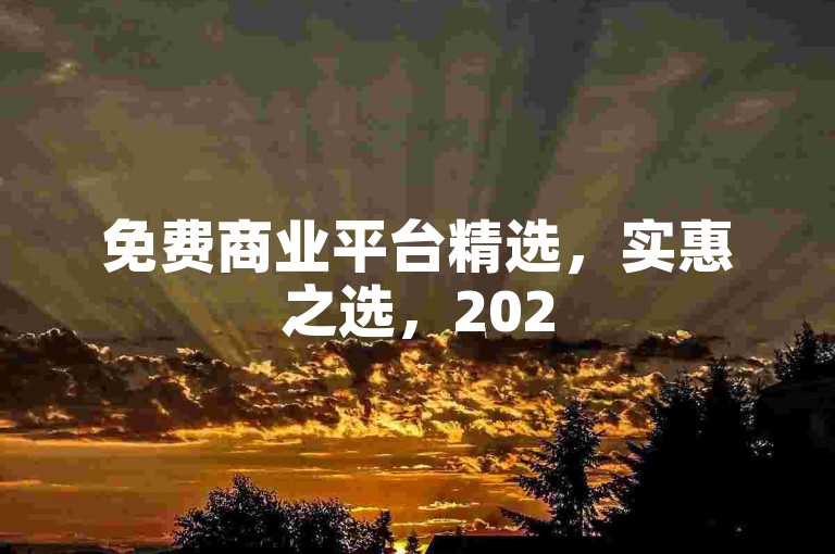 免费商业平台精选，实惠之选，2025年必备学习技巧！