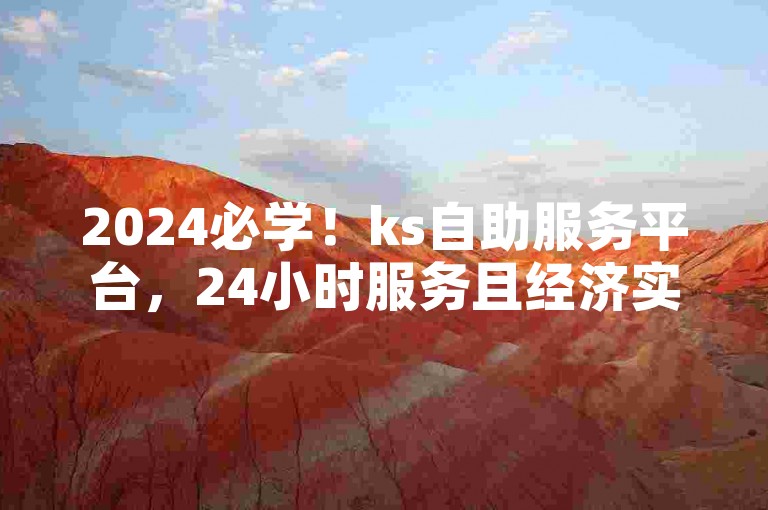 2024必学！ks自助服务平台，24小时服务且经济实惠。