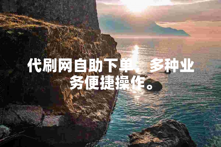 代刷网自助下单，多种业务便捷操作。