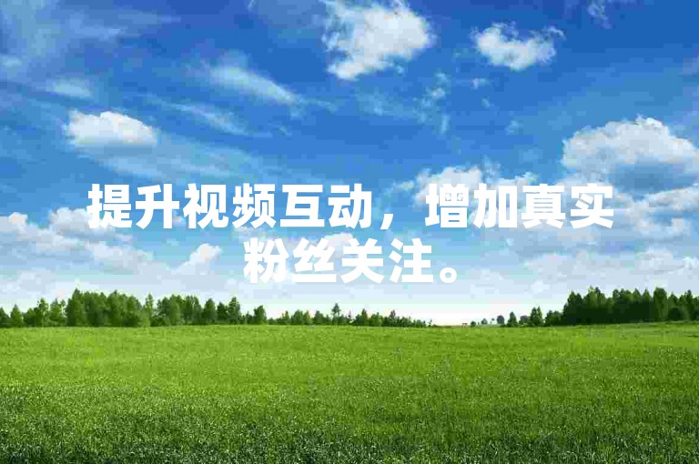 提升视频互动，增加真实粉丝关注。