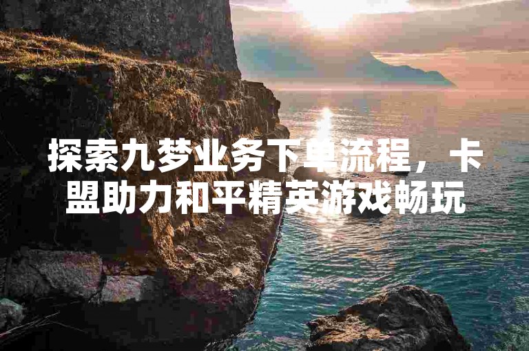 探索九梦业务下单流程，卡盟助力和平精英游戏畅玩。