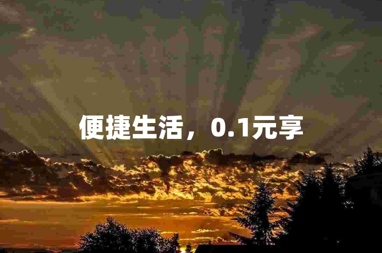 便捷生活，0.1元享50000次助力（注，此为示例，不代表实际业务）