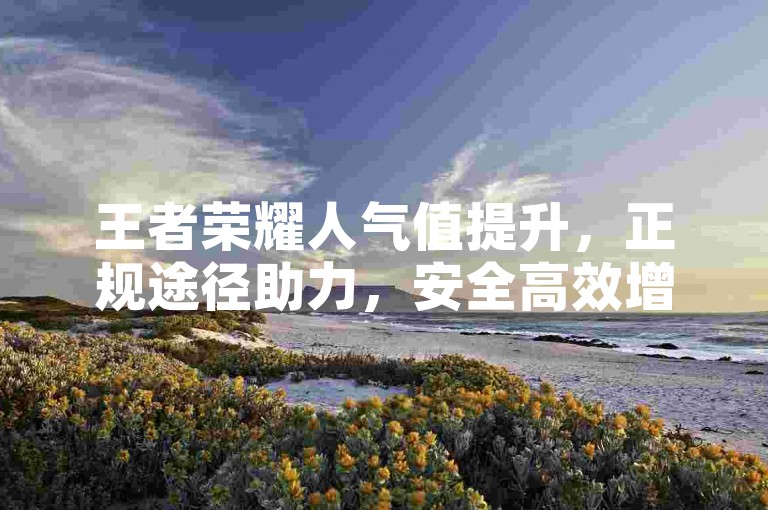 王者荣耀人气值提升，正规途径助力，安全高效增人气。