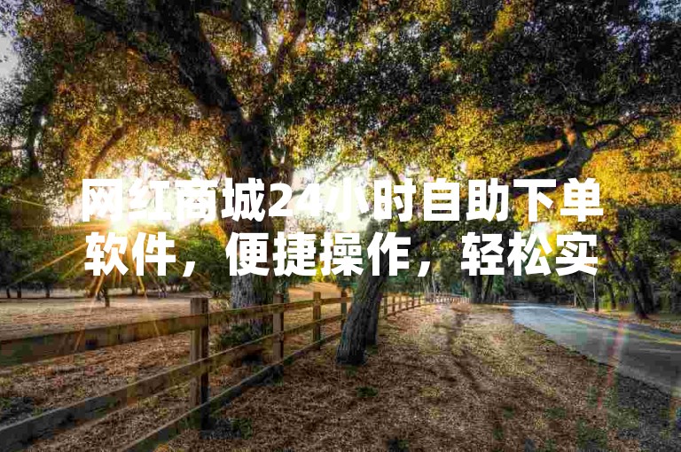 网红商城24小时自助下单软件，便捷操作，轻松实现随时购物。