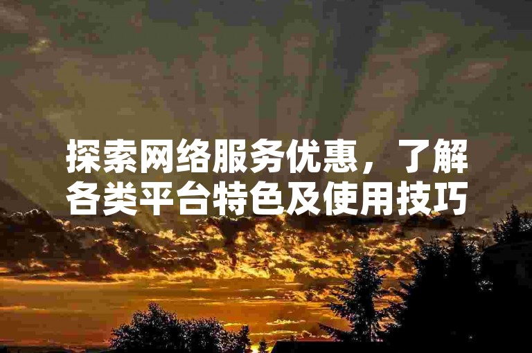 探索网络服务优惠，了解各类平台特色及使用技巧。
