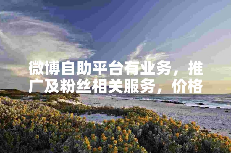 微博自助平台有业务，推广及粉丝相关服务，价格较实惠。