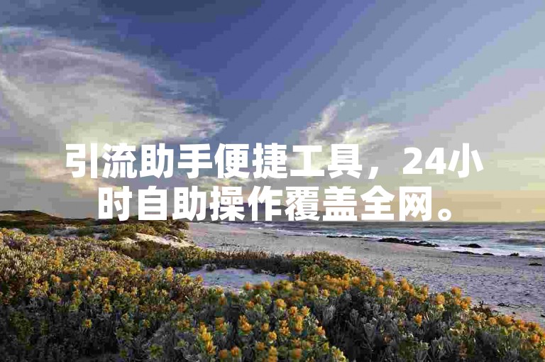 引流助手便捷工具，24小时自助操作覆盖全网。