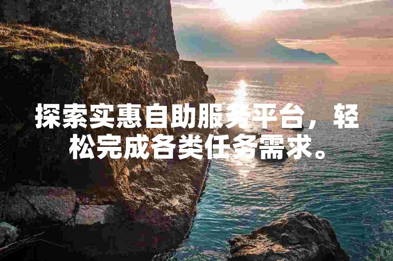 探索实惠自助服务平台，轻松完成各类任务需求。