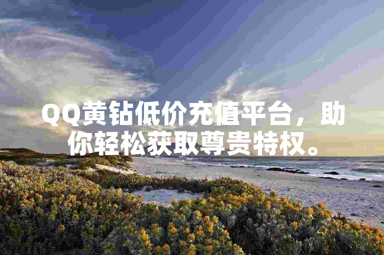 QQ黄钻低价充值平台，助你轻松获取尊贵特权。