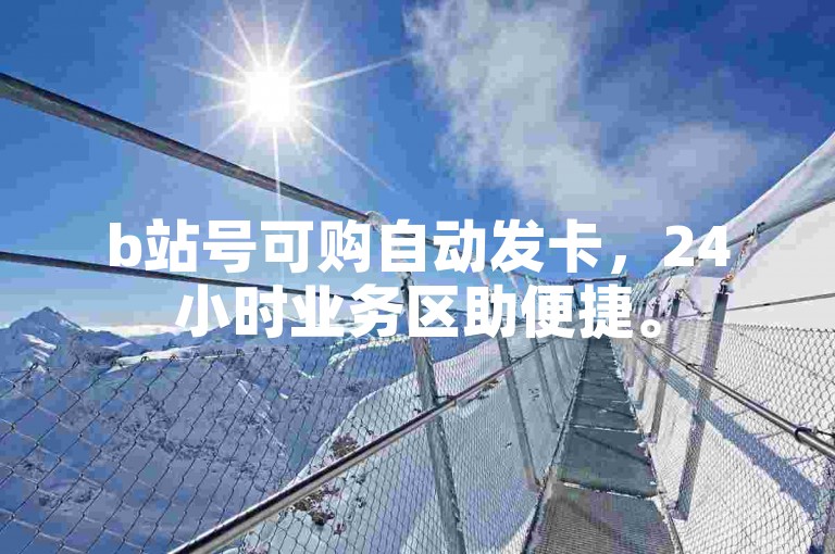 b站号可购自动发卡，24小时业务区助便捷。