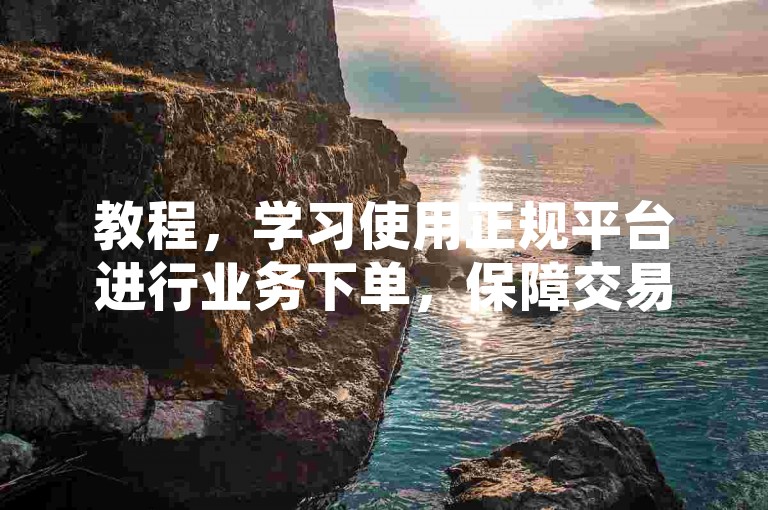 教程，学习使用正规平台进行业务下单，保障交易安全。