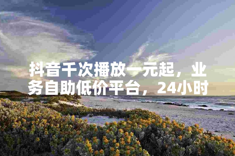 抖音千次播放一元起，业务自助低价平台，24小时下单享优惠！