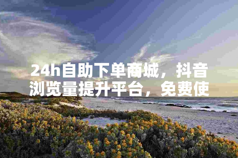 24h自助下单商城，抖音浏览量提升平台，免费使用。