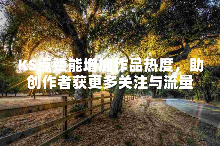 KS点赞能增加作品热度，助创作者获更多关注与流量。