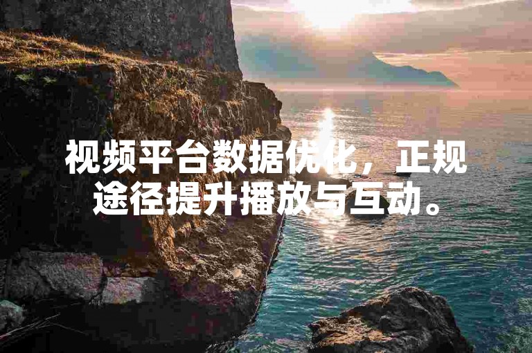 视频平台数据优化，正规途径提升播放与互动。