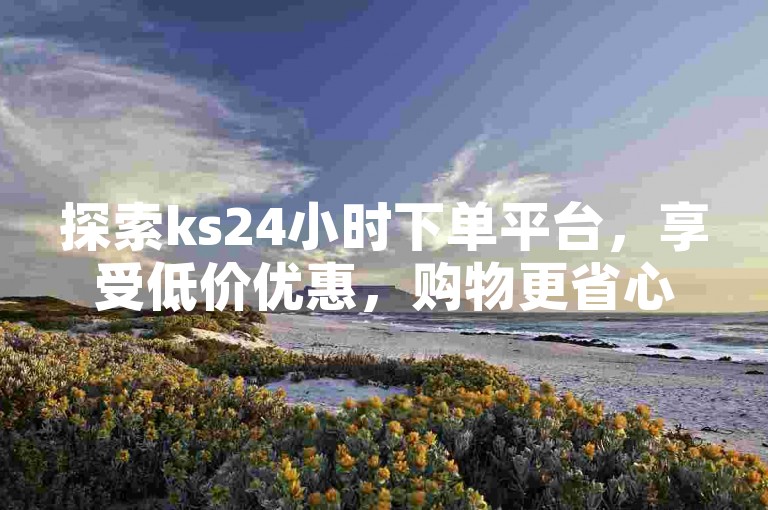 探索ks24小时下单平台，享受低价优惠，购物更省心！