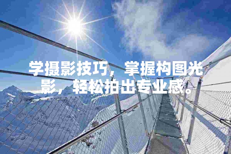 学摄影技巧，掌握构图光影，轻松拍出专业感。