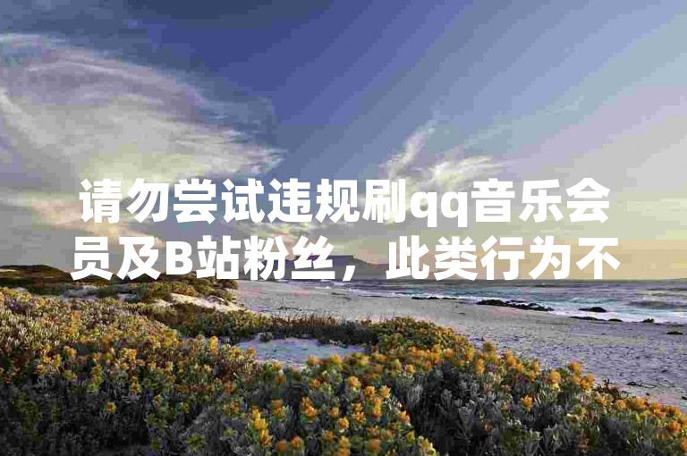 请勿尝试违规刷qq音乐会员及B站粉丝，此类行为不可取。