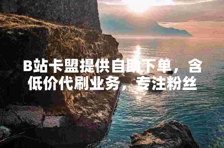 B站卡盟提供自助下单，含低价代刷业务，专注粉丝相关服务。