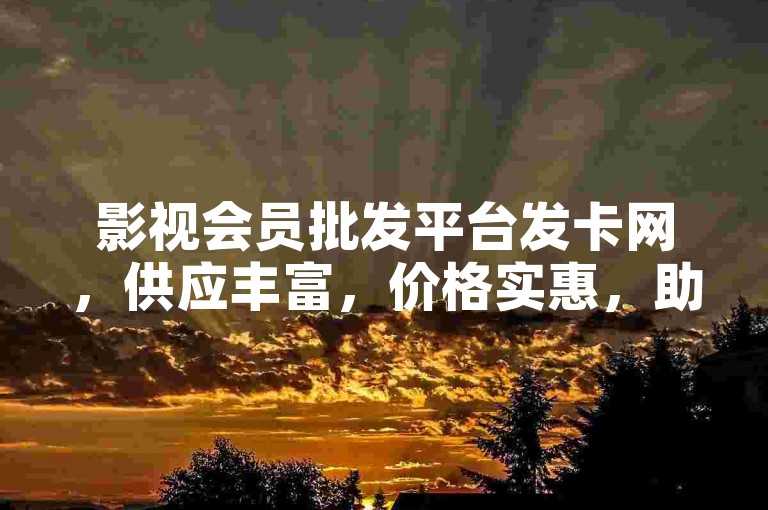 影视会员批发平台发卡网，供应丰富，价格实惠，助力业务开展。