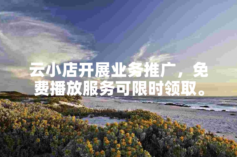云小店开展业务推广，免费播放服务可限时领取。