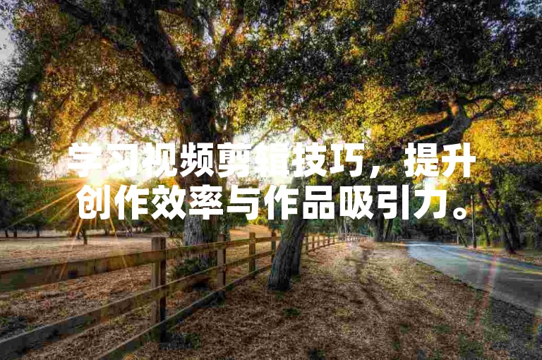 学习视频剪辑技巧，提升创作效率与作品吸引力。