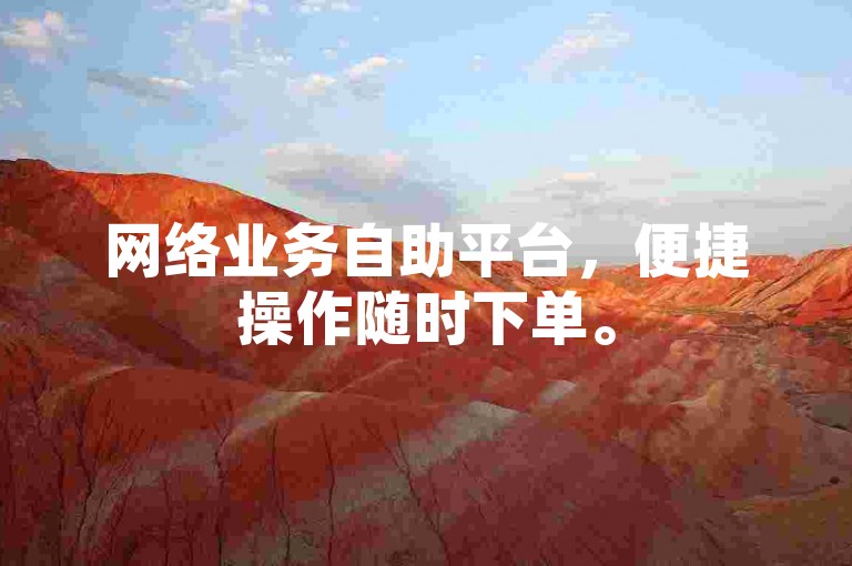 网络业务自助平台，便捷操作随时下单。